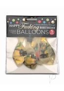 Happy F`n Birthday Confetti Balloons (5 Per Pack) -...