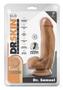 Dr. Skin Platinum Collection Silicone Dr. Samuel Dildo With Balls And Suction Cup 7in - Caramel
