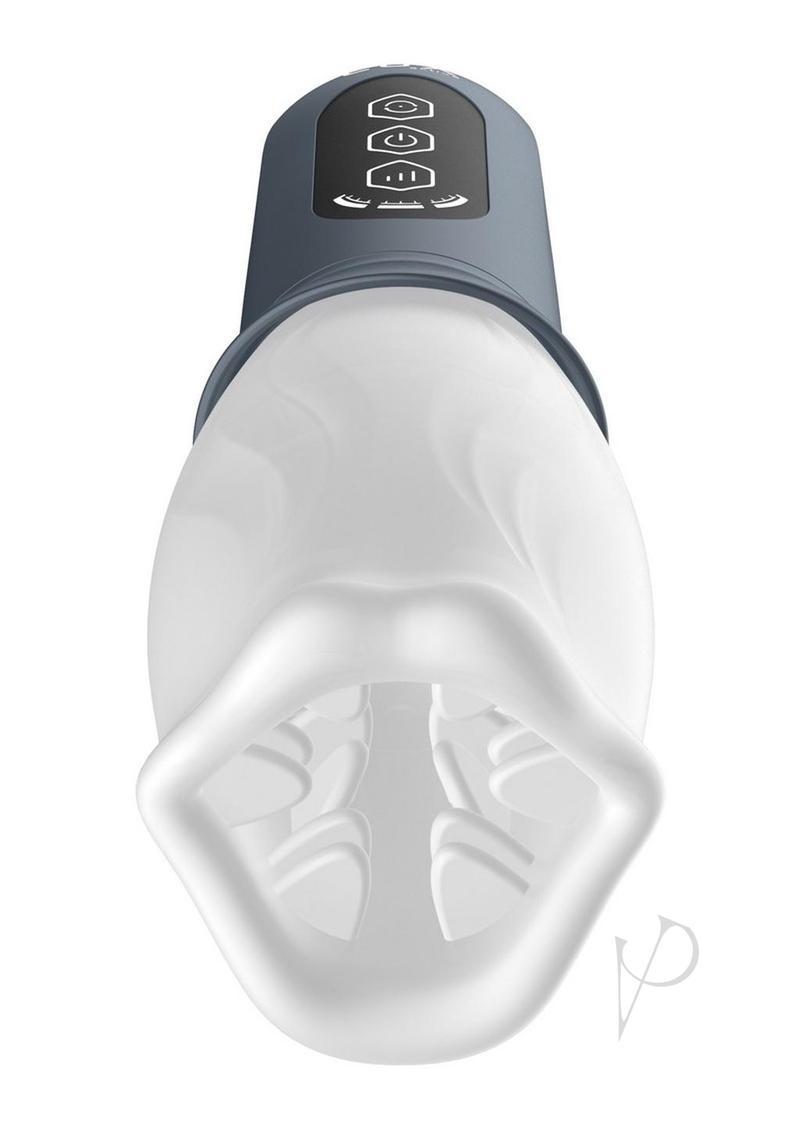 Lux Active First Class Rechargeable Rotating Masturbator - Navy/white